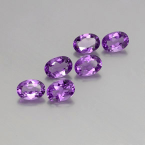 Pedras preciosas de ametista violeta rosado profundo natural de 4,21 ct, corte oval, VVS-VS
