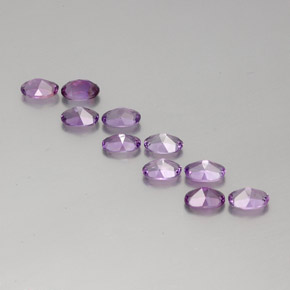 Pedras preciosas de Ametista Magenta Profundo natural de 4.11 ct, Corte Oval, VVS-VS