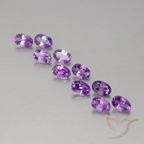 4.12ctw Natural Violeta Púrpura Médio Ametista, oval, VVS-VS
