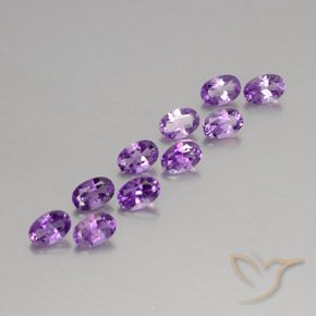 Pedras preciosas de Ametista Violeta Púrpura Médio natural de 4.12 ct, oval, VVS-VS