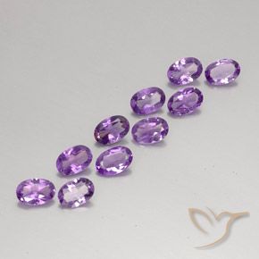 Pedras preciosas de Ametista Violeta Rosado Médio natural de 3.45 ct, oval, VVS-VS