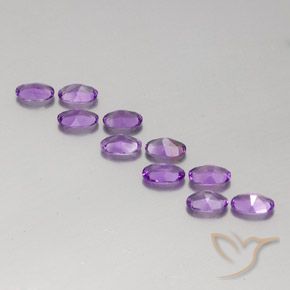 Pedras preciosas de Ametista Violeta Rosado Médio natural de 3.45 ct, oval, VVS-VS
