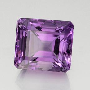 Ametista Violeta rosado Natural 23.58ct, Corte Esmeralda, VVS