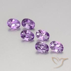 4.29ctw Natural Violeta médio Ametista, oval, VVS-VS