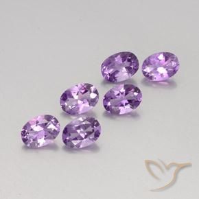Pedras preciosas de Ametista Violeta médio natural de 4.29 ct, oval, VVS-VS