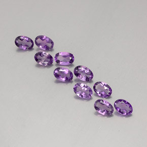 Pedras preciosas de Ametista Tolet natural de 3.63 ct, Corte Oval, VVS-VS
