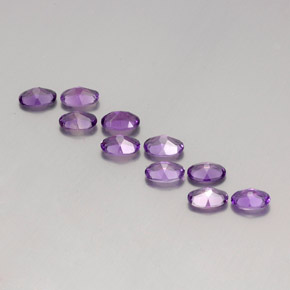 Pedras preciosas de Ametista Tolet natural de 3.63 ct, Corte Oval, VVS-VS