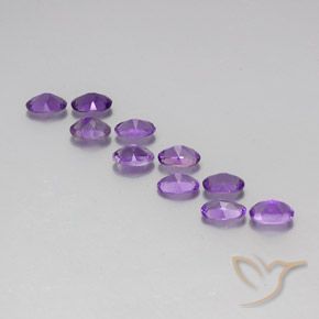 Pedras preciosas de Ametista Violeta Púrpura natural de 3.70 ct, oval, VVS-VS