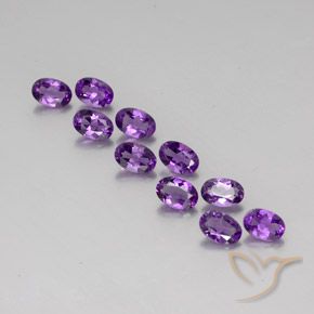 4.02ctw Natural Violeta Púrpura Profundo Ametista, oval, VVS-VS