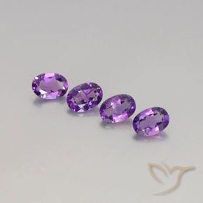 Pedras preciosas de Ametista Rosa Vivo Violeta natural de 2.82 ct, oval, VVS-VS