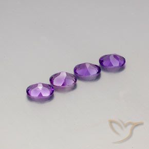 Pedras preciosas de Ametista Rosa Vivo Violeta natural de 2.82 ct, oval, VVS-VS