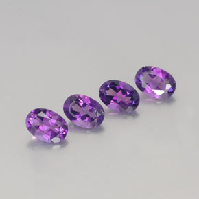 Pedras preciosas de ametista violeta natural de  ct, corte oval, VVS-VS