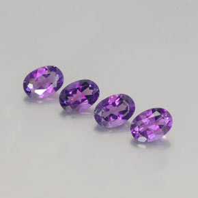 Pedras preciosas de ametista violeta natural de  ct, corte oval, VVS-VS