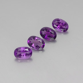 Pedras preciosas de ametista violeta natural de  ct, corte oval, VVS-VS