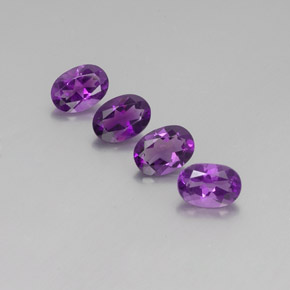 Pedras preciosas de ametista violeta natural de  ct, corte oval, VVS-VS