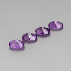 Pedras preciosas de ametista violeta natural de  ct, corte oval, VVS-VS