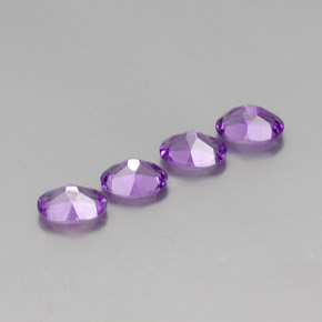 Pedras preciosas de Ametista Violeta rosa médio natural de 2.78 ct, Corte Oval, VS