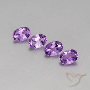 Pedras preciosas de Ametista Violeta rosa médio natural de 2.70 ct, oval, VS