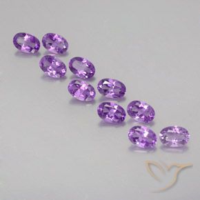 4.10ctw Natural Violeta arroxeado médio-escuro Ametista, oval, VVS-VS