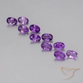 4.00ctw Natural Violeta Púrpura Médio Ametista, oval, VVS-VS