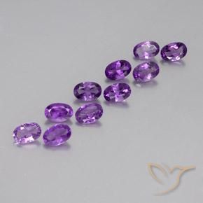 Pedras preciosas de Ametista Violeta Púrpura Médio natural de 4.00 ct, oval, VVS-VS