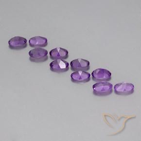 Pedras preciosas de Ametista Violeta Púrpura Médio natural de 4.00 ct, oval, VVS-VS