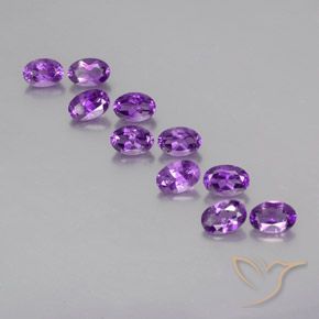 4.64ctw Natural Violeta Púrpura Médio Ametista, oval, VVS-VS