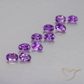 Pedras preciosas de Ametista Violeta Púrpura Médio natural de 4.64 ct, oval, VVS-VS