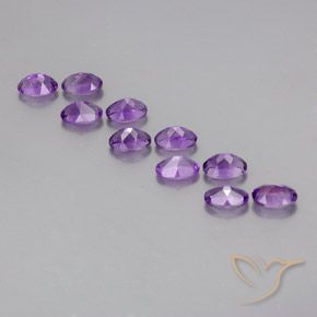 Pedras preciosas de Ametista Violeta Púrpura Médio natural de 4.64 ct, oval, VVS-VS