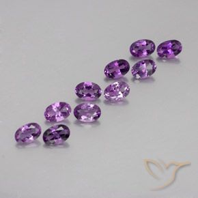 Pedras preciosas de Ametista Violeta Púrpura natural de 4.05 ct, oval, VVS-VS