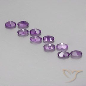 Pedras preciosas de Ametista Violeta Púrpura natural de 4.05 ct, oval, VVS-VS