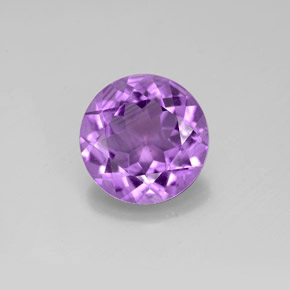 Ametista violeta natural 2,91ct, corte redondo, VVS-VS