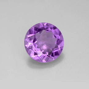 Ametista violeta natural 2,91ct, corte redondo, VVS-VS