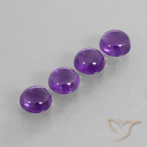Pedras preciosas de ametista violeta médio-claro natural de 8,29 ct, corte redondo, transparente