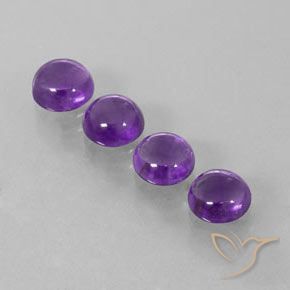 Pedras preciosas de ametista violeta médio-claro natural de 8,29 ct, corte redondo, transparente