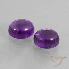 Pedras preciosas de Ametista Violeta médio natural de 8.38 ct, oval, Transparente