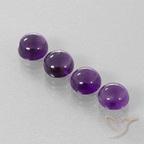 Pedras preciosas de Ametista Violeta avermelhado natural de 9.23 ct, Redondo, Transparente