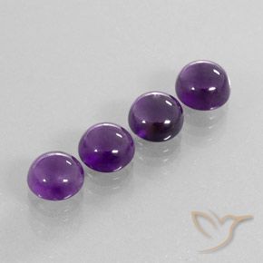 Pedras preciosas de Ametista Violeta avermelhado natural de 9.23 ct, Redondo, Transparente