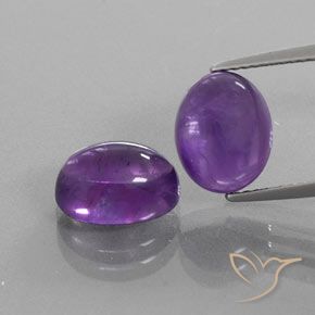 6.37ctw Natural Violeta Médio-claro Ametista, oval, Transparente