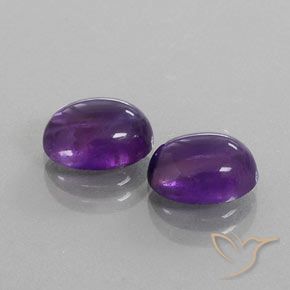 Pedras preciosas de Ametista Violeta avermelhado natural de 5.47 ct, oval, Transparente