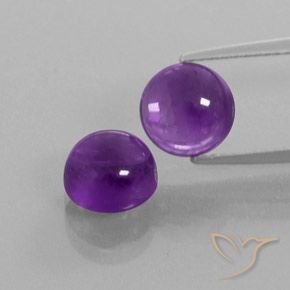 4.92ctw Natural Violeta médio Ametista, Redondo, Transparente
