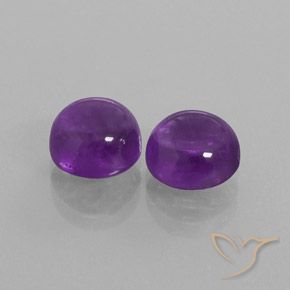 Pedras preciosas de Ametista Violeta médio natural de 4.92 ct, Redondo, Transparente