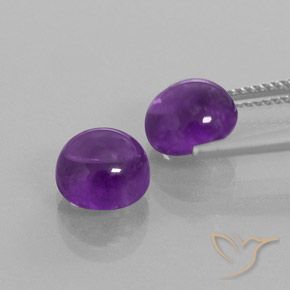 Pedras preciosas de Ametista Violeta médio natural de 4.92 ct, Redondo, Transparente