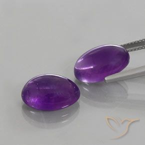 Pedras preciosas de ametista violeta natural de 12,04 ct, corte oval, transparente