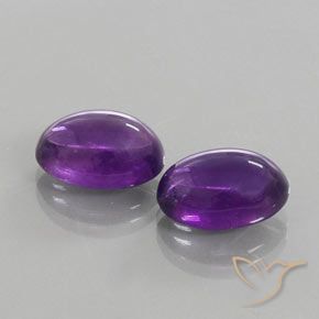 Pedras preciosas de Ametista Violeta Profundo natural de 13.47 ct, oval, Transparente
