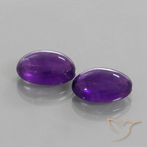 Pedras preciosas de Ametista Violeta Profundo natural de 12.26 ct, oval, Transparente