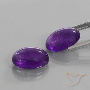 Pedras preciosas de Ametista Violeta Profundo natural de 12.26 ct, oval, Transparente