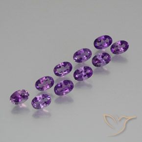 4.10ctw Natural Violeta médio Ametista, oval, VS