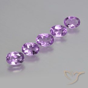 Pedras preciosas de Ametista Violeta Rosado Médio natural de 3.40 ct, oval, VS