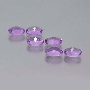 Pedras preciosas de Ametista Violeta Púrpura Médio natural de 4.25 ct, Corte Oval, VS